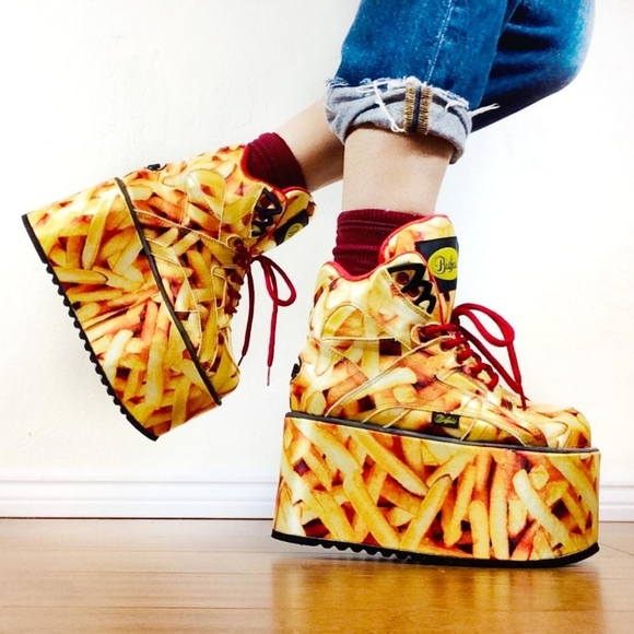 Buffalo London rare French fries platforms boots sneakers - Picture 2 of 4